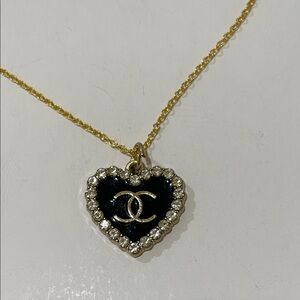 CHANEL authentic up cycled Pendant with 18” gold filled unbranded Necklace